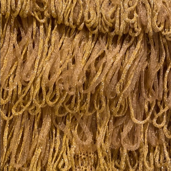 Missoni yellow Gold shift  Dress with fringe - Picture 4 of 5
